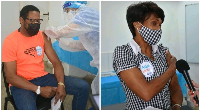 Javier Sotomayor y Ana Fidelia Quirot son vacunados contra el coronavirus con el candidato Abdala en La Habana