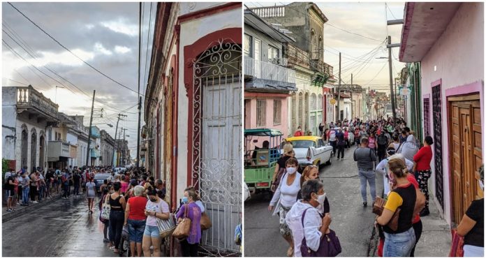 La nueva tienda en dólares de Santa Clara tiene colas de varias cuadras todos los días y algunos clientes demoran más de una semana para entrar