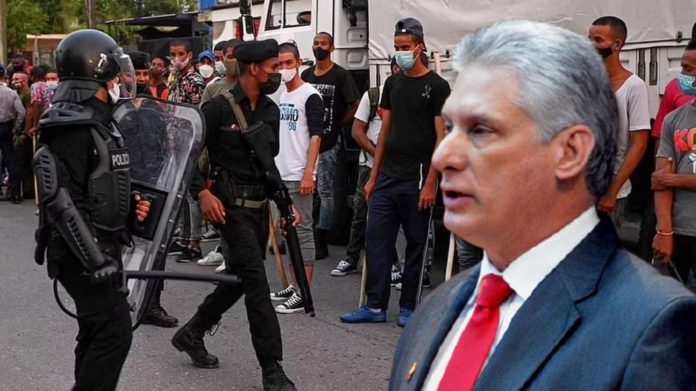 Díaz-Canel dice que los que convocan a manifestarse quieren 