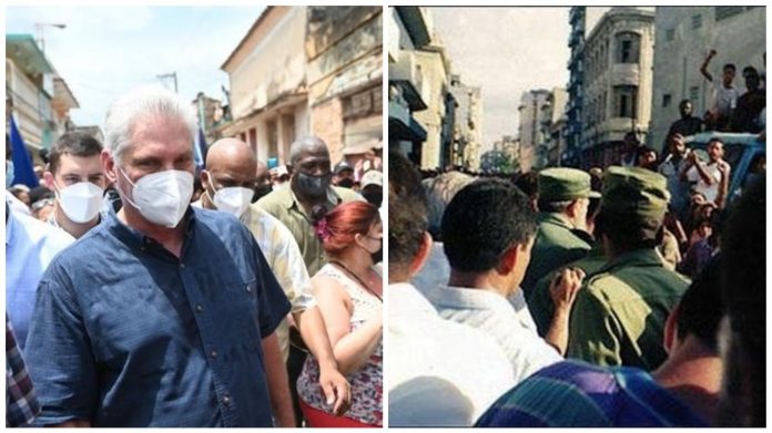 ¿Por qué no le funcionó a Díaz-Canel lo de aparecerse en medio de las protestas de San Antonio de los Baños como a Fidel Castro en el 