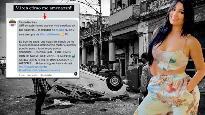 Actriz Heydy González recibe amenazantes mensajes tras mostrar su apoyo a las protestas en Cuba