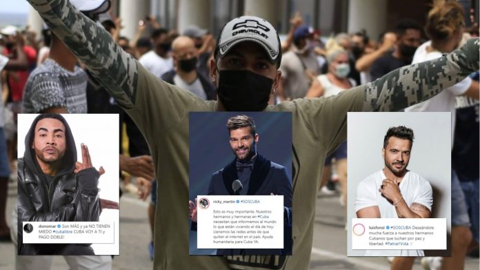 Ricky Martin, Luis Fonsi y Don Omar se suman al apoyo a los cubanos tras protestas masivas en Cuba contra el Gobierno