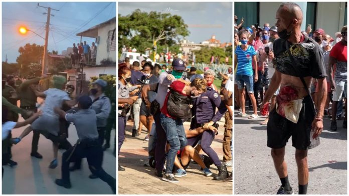 Salen a la luz nuevos videos de la brutalidad policial que se está viviendo en Cuba en contra de los manifestantes (+ Videos)