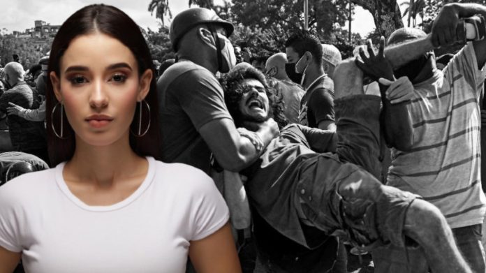 La joven actriz Paula Massola pide al Gobierno cubano que cese la represión contra el pueblo que protesta