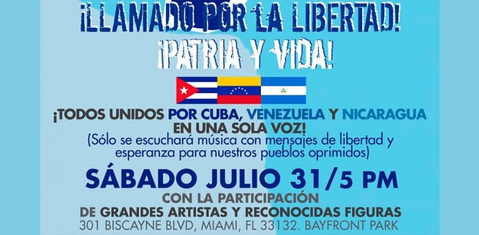Convocan para una manifestación masiva mañana en Miami para pedir la libertad para Cuba, Nicaragua y Venezuela