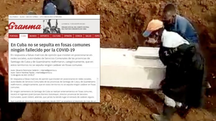 Diario oficialista Granma recula y ahora vuelve a negar que estén realizándose enterramientos en fosas comunes en Cuba de fallecidos por COVID-19