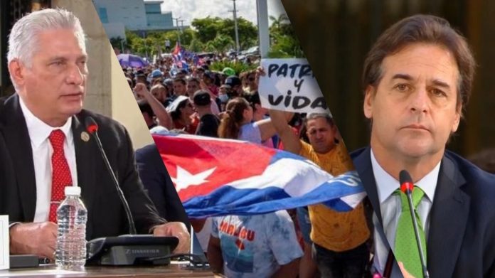 Presidente de Uruguay encara con fuertes palabras a Díaz-Canel durante la cumbre de la CELAC en México
