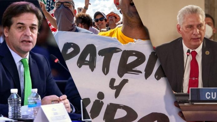 Presidente de Uruguay deja sin palabras a Díaz-Canel al recitarle una estrofa de la canción 'Patria y Vida' en la cumbre de la CELAC en México