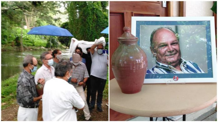 En una sencilla ceremonia, lanzan las cenizas del actor cubano Enrique Molina a las aguas del Río Almendares, en La Habana