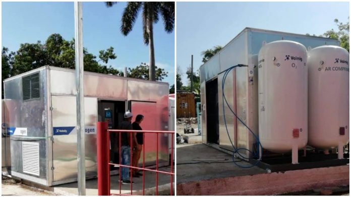 La UNICEF dona al Gobierno cubano una planta de producción de oxígeno medicinal, que ha sido instalada hoy de urgencia en el Hospital Carlos J. Finlay de La Habana