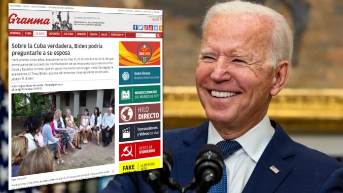 Prensa oficialista sugiera a la esposa de Joe Biden que le pida que inicie el 