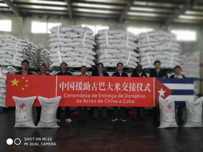 Cuba recibe un donativo desde China de cinco mil toneladas de arroz