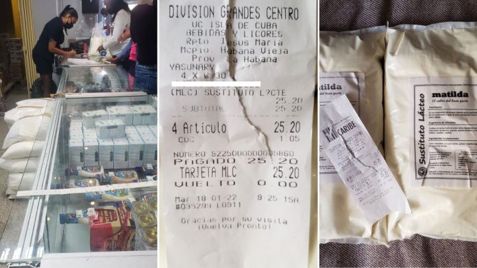 Gobierno cubano vende leche en polvo producida en el país en las tiendas en MLC